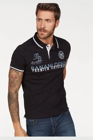 Bruno Banani Poloshirt Korte mouwen, lichaamsnauwkeurige pasvorm, polokraag, van katoenmix