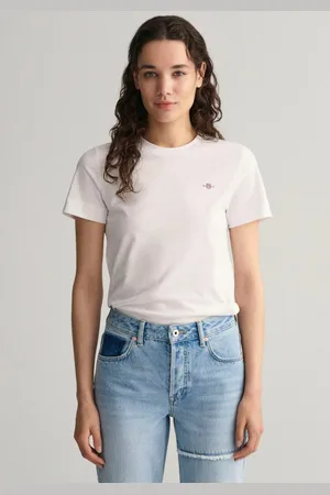 GANT T-shirt REG SHIELD KA T-SHIRT met een klein geborduurd wapenschild op de borst