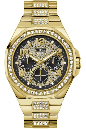 Guess Multifunctioneel horloge Empire Quartzhorloge, horloge, heren, datum, 12/24-uurs weergave, kristalstenen