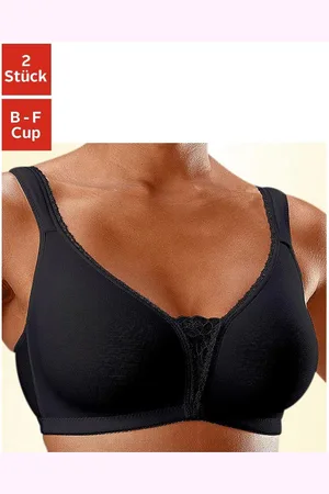 Petite Fleur Soft-bh zonder beugels met kanten details (Set van 2)