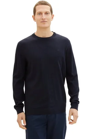 TOM TAILOR Trui met ronde hals met geborduurd logo