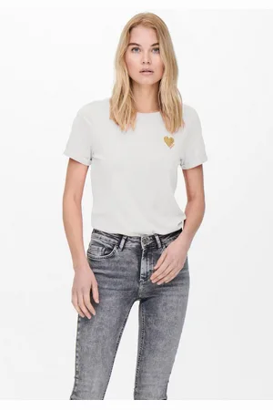 ONLY Shirt met korte mouwen ONLKITA S/S LOGO TOP NOOS