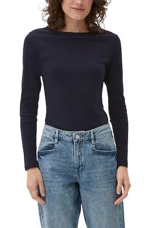 QS by s.Oliver Shirt met lange mouwen met boothals