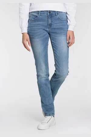 KangaROOS Relax fit jeans RELAX-FIT HIGH WAIST enkelvrije snit, omrolbare broekspijpen