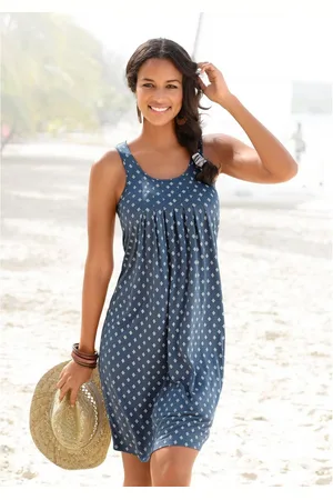 beachtime Strandjurk met ornamenten-print, mini jurk, zomerjurk