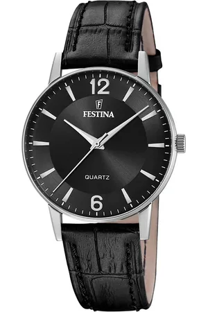 Festina Kwartshorloge Horloge, herenhorloge, leren band, analoog