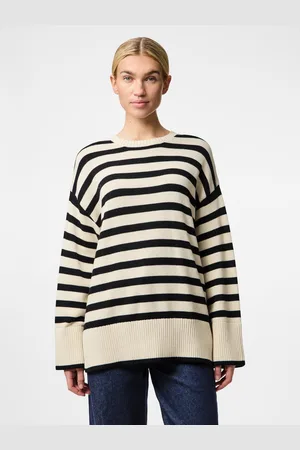 Pieces® Trui met ronde hals PCAVA LS O-NECK SLIT KNIT NOOS