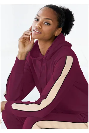 QS by s.Oliver Hoodie met contrasterende accenten, loungewear (1-delig)