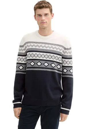 TOM TAILOR Jacquardtrui colourblocking-stijl