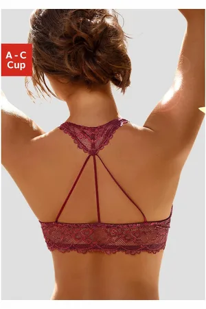 Lascana Push-up-bh met decoratieve kanten achterkant in banddesign, sexy ondergoed