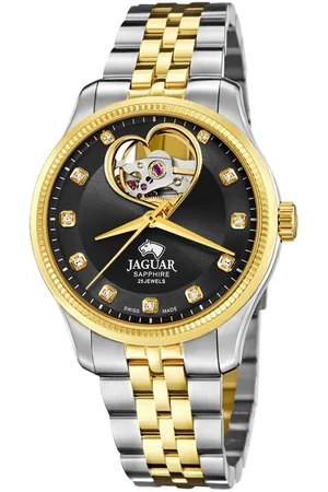 Jaguar Automatisch horloge Polshorloge, dameshorloge, open balans in hartvorm, saffierglas, Swiss Made