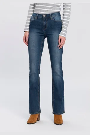 ARIZONA Bootcut jeans Shaping elastische pasvorm, bootcut-pasvorm, used-wassing, hoge taille