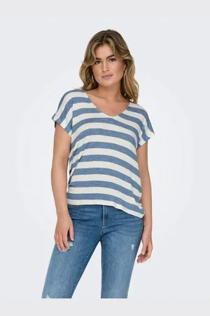 ONLY Shirt met V-hals ONLLIRA LIFE S/S V-NECK TOP JRS NOOS
