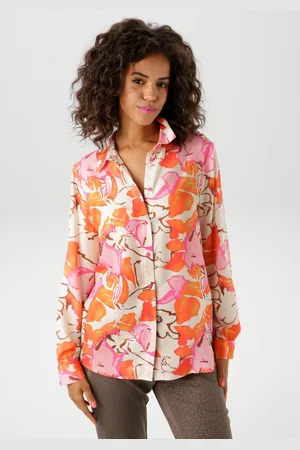 Aniston Overhemdblouse met grootschalige, grafische bloemenprint - nieuwe collectie