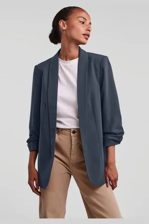 Pieces® Blouseblazer PCBOSELLA 3/4 BLAZER NOOS met plooidetail op de mouw