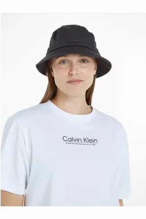 Calvin Klein Vissershoed METAL LETTERING CANVAS BUCKET