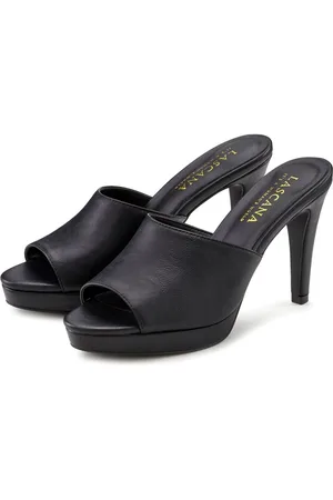 Lascana Slippers met hoge hak Mule, sandaal, open schoen met lichte plateau