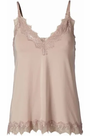 Rosemunde Hemd Billie Strap Top prachtige vintage kanten afwerking aan de halslijn en zoom