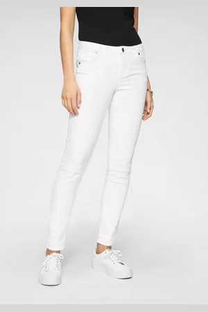 Tamaris Skinny fit jeans smalle broekpasvorm, normale taille, 5-pocket-vorm, used-wassing
