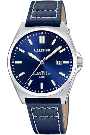Calypso Kwartshorloge Basic Horloge, herenhorloge, leren band, analoog, dag