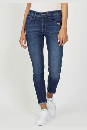 Gang Relax fit jeans 94AMELIE met used-effecten