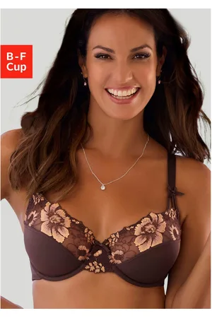 Nuance Beugel-bh met elegante geborduurde kant en mooie decoratieve bandjes, lingerie