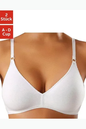 Petite Fleur Bralette-bh zonder beugel van aangenaam zachte katoenkwaliteit, basic (Set van 2)