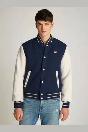 Tommy Hilfiger Bomberjack TJM WOOL BLEND VARSITY JKT EXT met colorblock-ontwerp, logoborduring