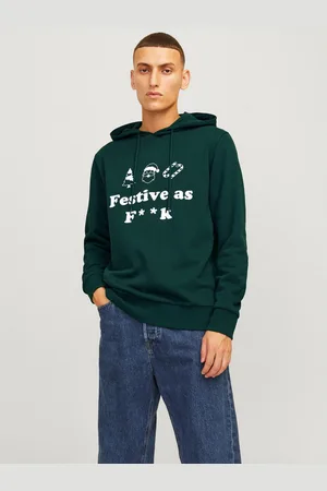 JACK & JONES Hoodie JJXMAS ONE COLOR FUNNY SWEAT HOOD