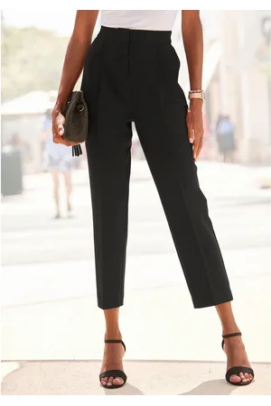 Lascana Persplooibroek in 7/8-lengte, elegante pantalon met zakken, smalle stofbroek