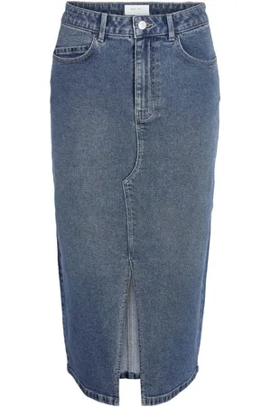Noisy May Jeans rok NMKATH NW SLIT MIDI SKIRT VI477MB NOOS