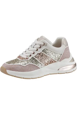 Tamaris Sneakers in sprankelende look, vrijetijdsschoen, lage schoen, veterschoen