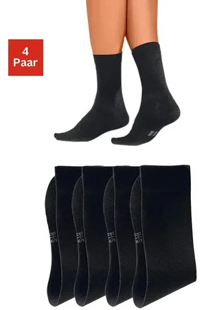 H.I.S Basic sokken met een hoog katoengehalte (set, 4 paar)