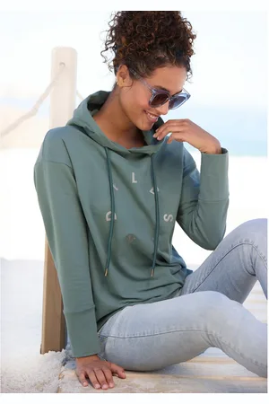 ELBSAND Hoodie Darisa met logoprint voor, hoodie, sportief-casual