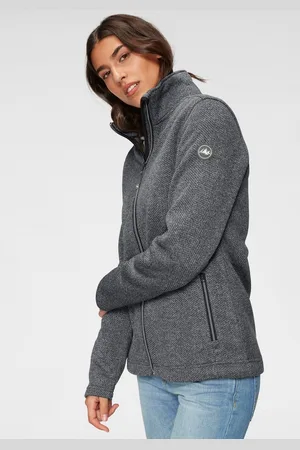 Polarino Gebreid fleecejack voor de herfst, van warm materiaal, sportieve stijl