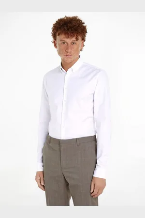Calvin Klein Overhemd met lange mouwen OXFORD SOLID SLIM SHIRT