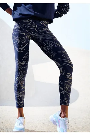 Lascana Functionele legging Sportleggings met glanzende print en 3D-tekst