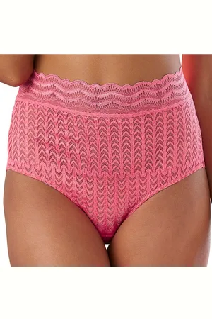 QS by s.Oliver High-waist-slip van grafische kan in transparante look