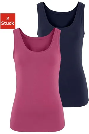 vivance collection Tanktop Elastische katoenkwaliteit gemaakt van elastische katoenen stof, strandtop (Set van 2)