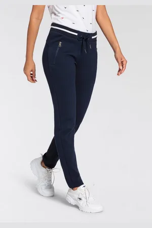 KangaROOS Jerseybroek met piqué-structuur en streepdetail