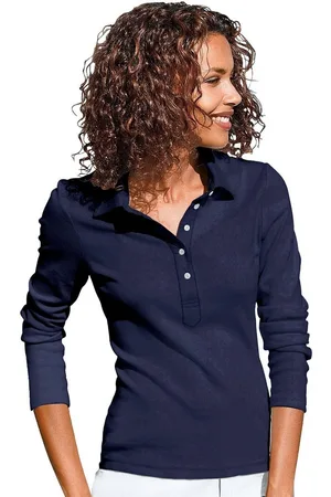 Casual Looks Poloshirt met lange mouwen Poloshirt (1-delig)