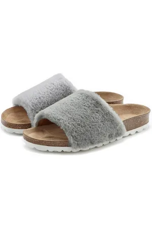 Lascana Slippers Pantoffel, Mule, sandaal, open schoen, kurken voetbed, pantoffel
