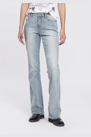 ARIZONA Bootcut jeans Shaping elastische pasvorm, bootcut-pasvorm, used-wassing, hoge taille