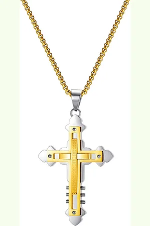 Firetti Ketting met hanger Sieraden cadeau roestvrijstalen halssieraden halsketting venezianerkette kruis