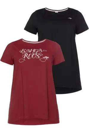 KangaROOS Lang shirt Korte mouw, figuuraccentuerende pasvorm (2-delig, Set van 2)