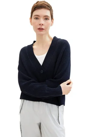 TOM TAILOR Cardigan Cardigan vest met breiwerk en knoopsluiting