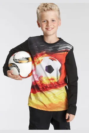 Kidsworld Shirt met lange mouwen Voetbal Lange mouwen, basic pasvorm, bedrukt, ronde hals