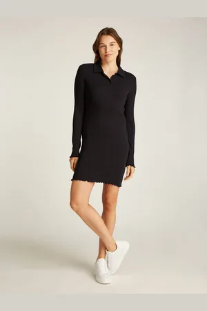 Tommy Hilfiger Polojurk TJW LS SCALLOP RIB POLO DRESS