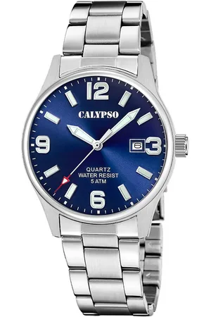 Calypso Kwartshorloge Basic Horloge, herenhorloge, stalen band, analoog, dag