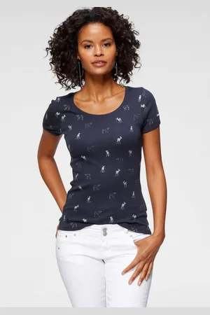 KangaROOS T-shirt korte mouwen, zeer figuurvolgend en heupbedekkend
